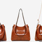 Női retro négyrészes, nagy kapacitású PU pénztárca, egyszínű, egy vállú, ferde táska