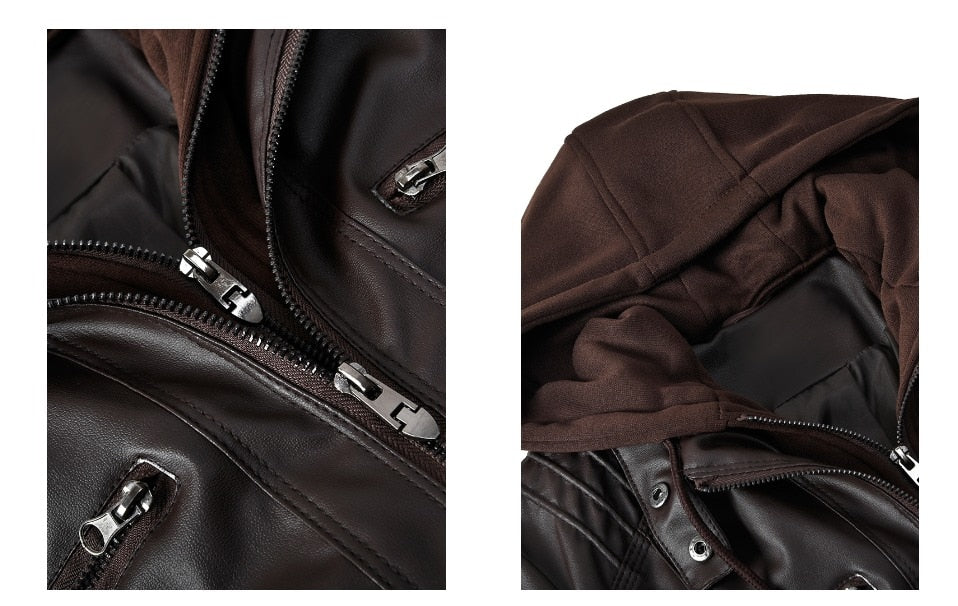 【XS-7XL】2022 Téli új női új női divatos kapucnis bőrdzseki motorkerékpár kabát motorkerékpár kabát motorkerékpár kabát